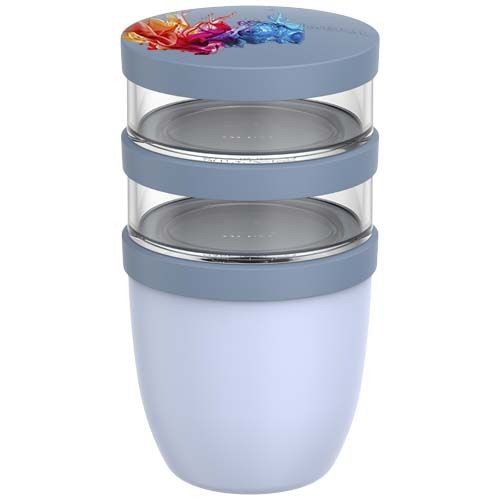 blue Fiambrera con aislamiento con 3 piezas de 500 ml + 2 × 200 ml