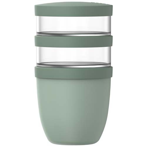 verde salvia Fiambrera con aislamiento con 3 piezas de 500 ml + 2 × 200 ml