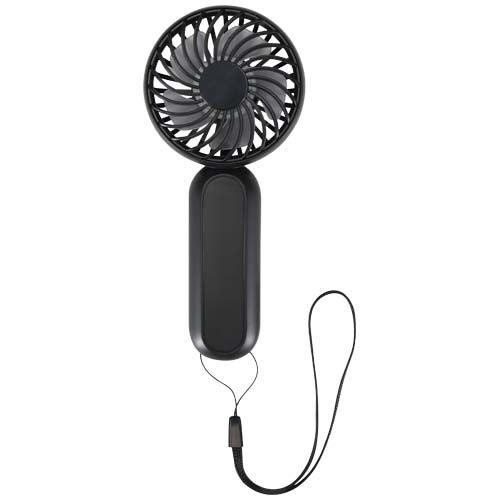 black Ventilador portátil de plástico reciclado