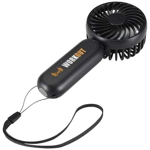 black Ventilador portátil de plástico reciclado