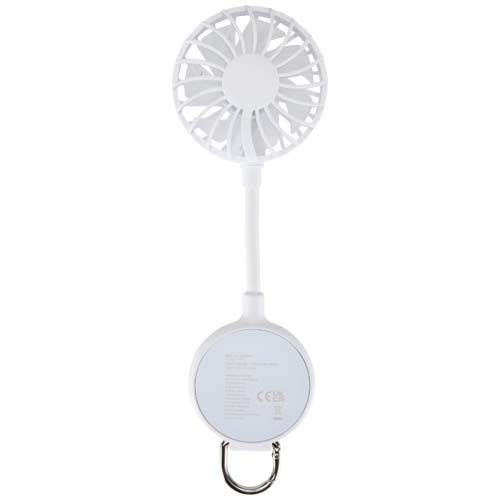 white Ventilador portátil magnético de plástico reciclado