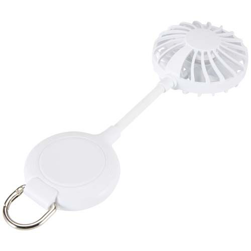 white Ventilador portátil magnético de plástico reciclado