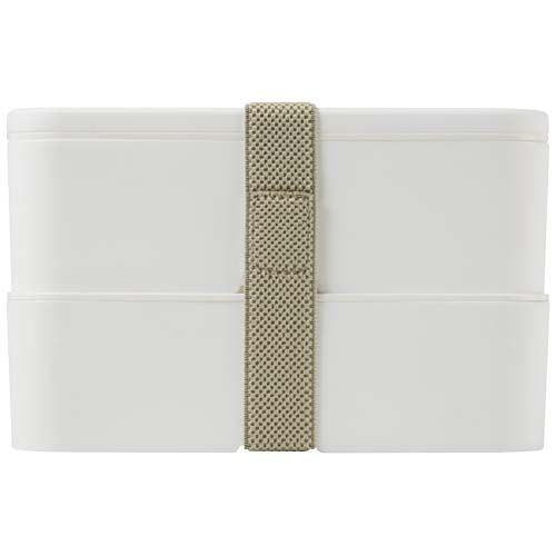 white Fiambrera de doble capa de 700+700 ml