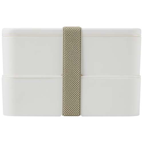 white Fiambrera de doble capa de 700+700 ml