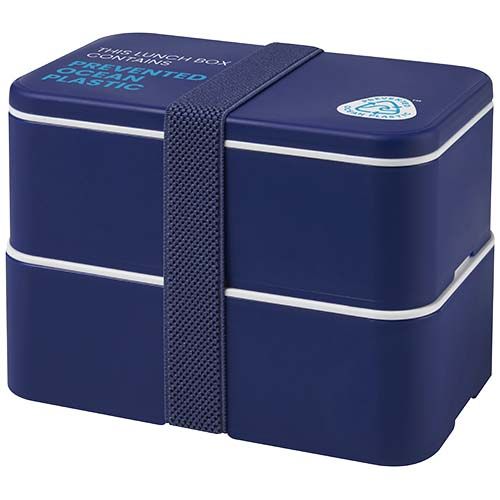 blue Fiambrera de doble capa de 700+700 ml