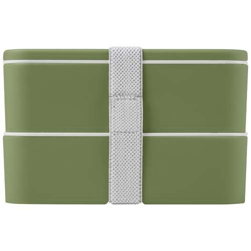 verde chiné Fiambrera de doble capa de 700+700 ml