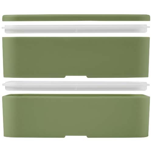 verde chiné Fiambrera de doble capa de 700+700 ml