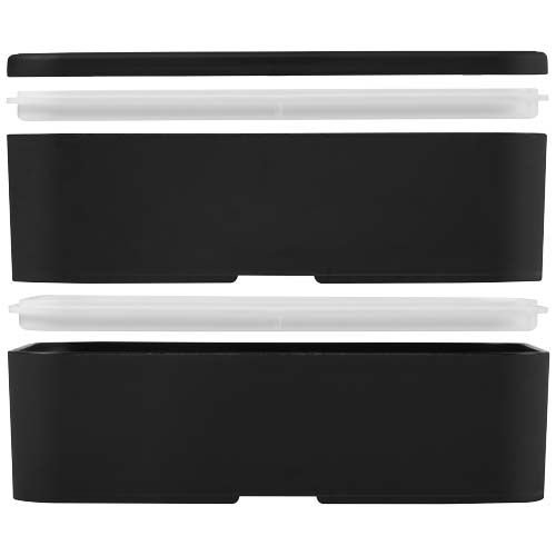 black Fiambrera de doble capa de 700+700 ml