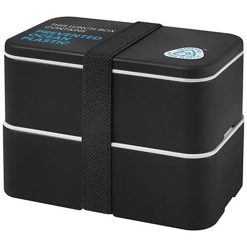 black Fiambrera de doble capa de 700+700 ml