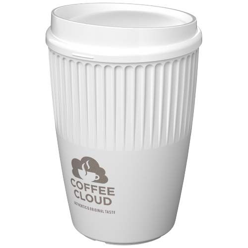 white Vaso de 350 ml con tapa