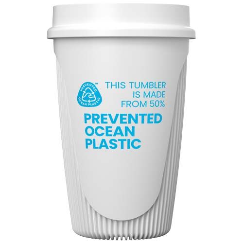 white Vaso de 350 ml con tapa de 360°