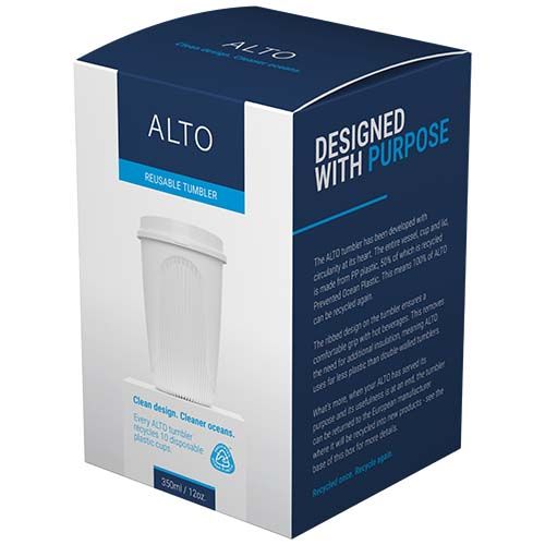blue Vaso de 350 ml con tapa de 360°