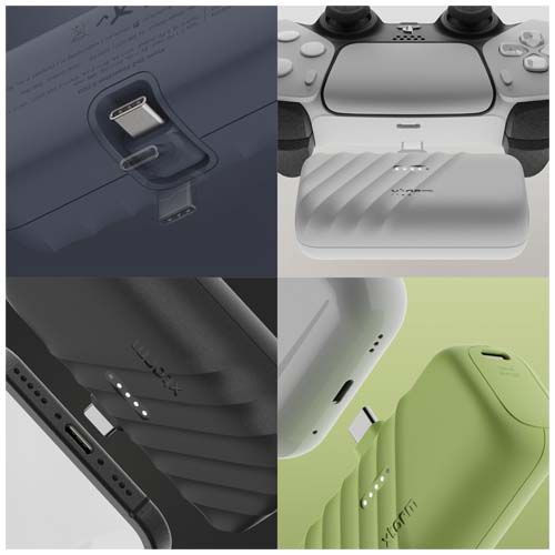 black Batería externa de 20 W y 5000 mAh