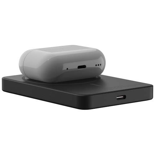 black Batería externa inalámbrica de 15 W y 5000 mAh