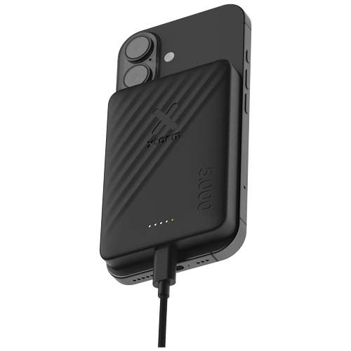 black Batería externa inalámbrica de 15 W y 5000 mAh