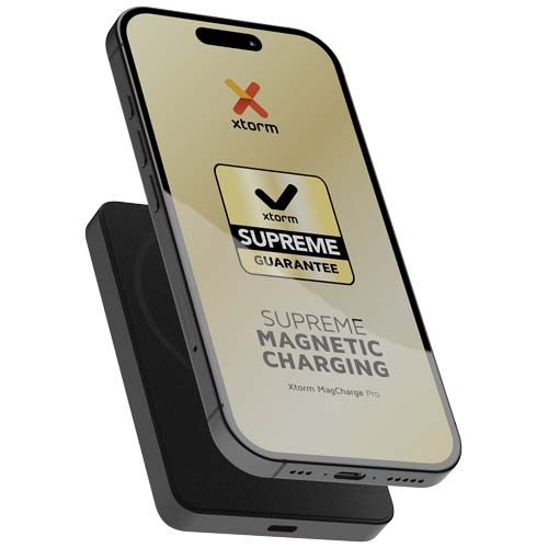 black Batería externa inalámbrica de 15 W y 5000 mAh