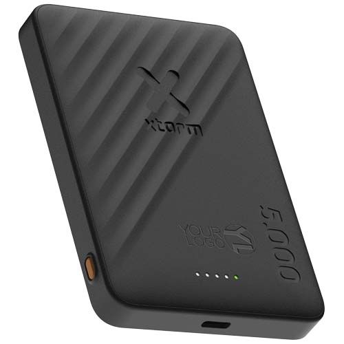 black Batería externa inalámbrica de 15 W y 5000 mAh