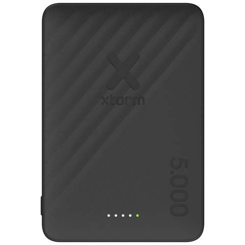 black Batería externa inalámbrica de 15 W y 5000 mAh