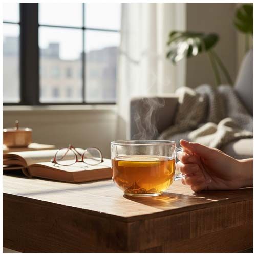 transparente Taza de cristal Citizen Green Breakfast de 700 ml