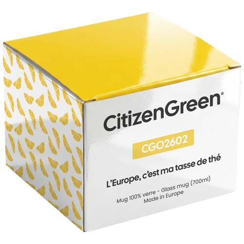 transparente Taza de cristal Citizen Green Breakfast de 700 ml
