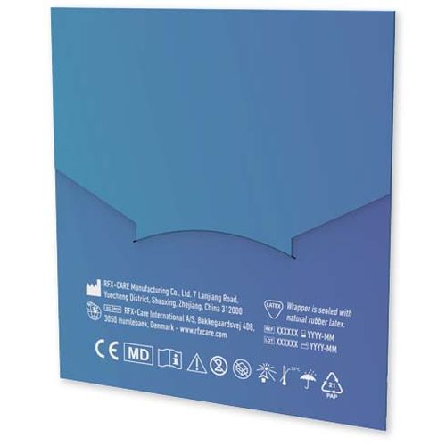 Pansements en blister de 6 pièces, accompagnés d'une enveloppe en papier imprimée en couleur