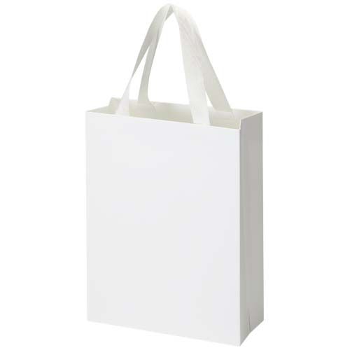 Bolsa de papel Smartfold de 210 g/m² con asas de cinta y laminado brillante - 24 x 10 x 32 cm