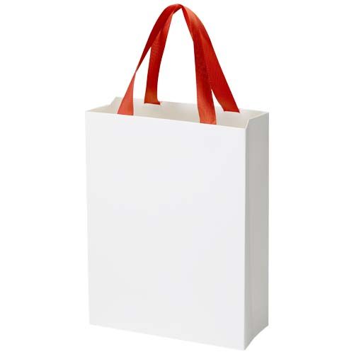 Bolsa de papel Smartfold de 210 g/m² con asas de cinta y laminado brillante - 24 x 10 x 32 cm