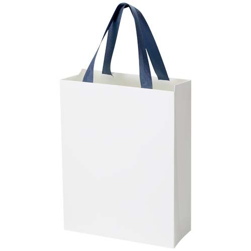 Bolsa de papel Smartfold de 210 g/m² con asas de cinta y laminado brillante - 24 x 10 x 32 cm
