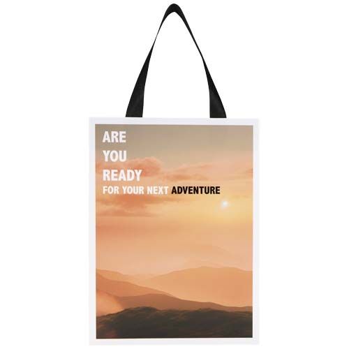 Bolsa de papel Smartfold de 210 g/m² con asas de cinta y laminado brillante - 24 x 10 x 32 cm