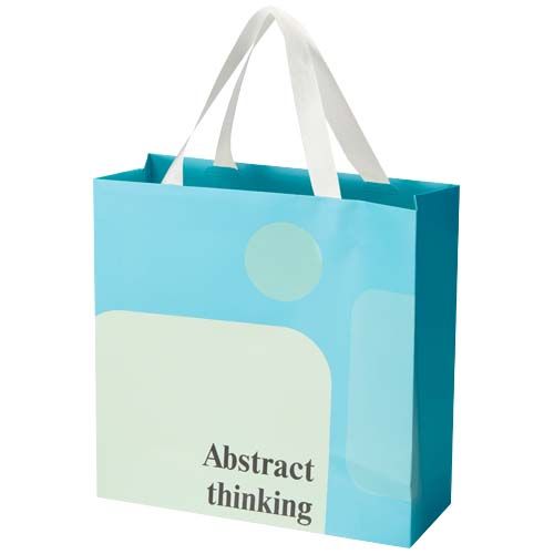 BOLSA DE PAPEL SMARTFOLD DE 210 G/M² CON ASAS DE CINTA Y LAMINADO BRILLANTE - 31 X 12 X 31 CM