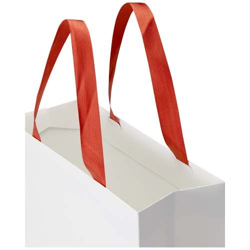 Bolsa de papel Smartfold de 210 g/m² con asas de cinta y laminado brillante - 31 x 12 x 31 cm