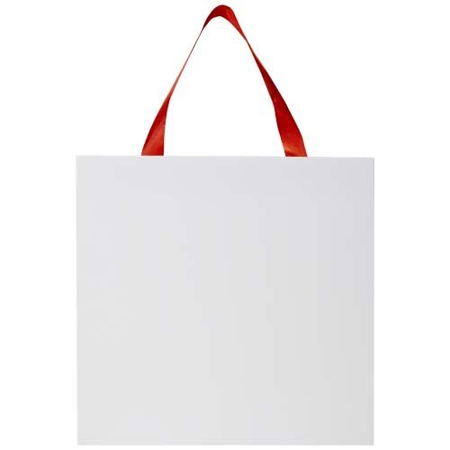 Bolsa de papel Smartfold de 210 g/m² con asas de cinta y laminado brillante - 31 x 12 x 31 cm