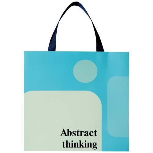Bolsa de papel Smartfold de 210 g/m² con asas de cinta y laminado brillante - 31 x 12 x 31 cm