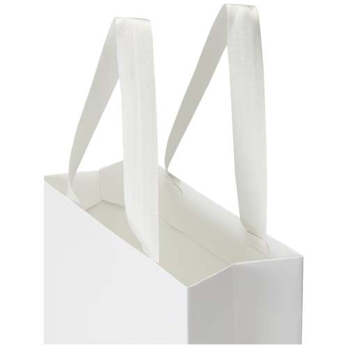 Bolsa de papel Smartfold de 210 g/m² con asas de cinta y laminado mate - 24 x 10 x 24 cm