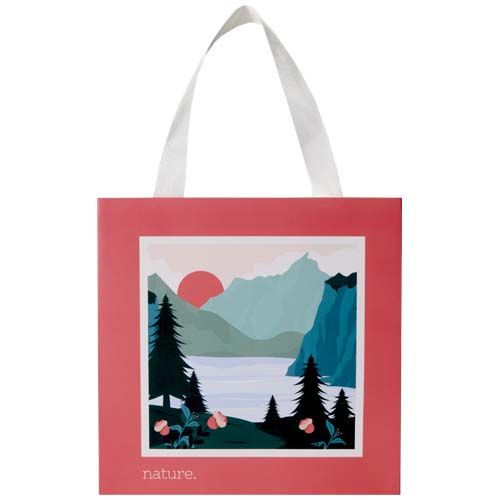 Bolsa de papel Smartfold de 210 g/m² con asas de cinta y laminado mate - 24 x 10 x 24 cm
