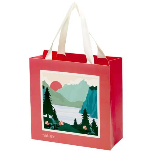 BOLSA DE PAPEL SMARTFOLD DE 210 G/M² CON ASAS DE CINTA Y LAMINADO MATE - 24 X 10 X 24 CM
