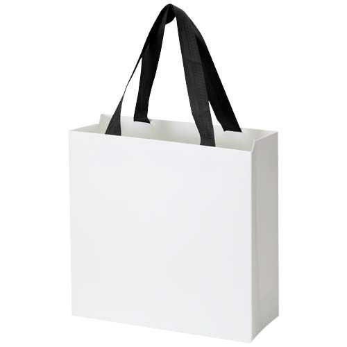 Bolsa de papel Smartfold de 210 g/m² con asas de cinta y laminado mate - 24 x 10 x 24 cm