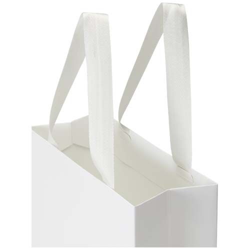 Bolsa de papel Smartfold de 210 g/m² con asas de cinta y laminado mate - 24 x 10 x 32 cm