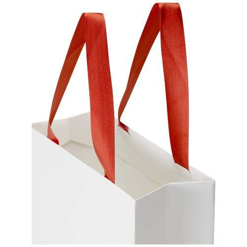 Bolsa de papel Smartfold de 210 g/m² con asas de cinta y laminado mate - 24 x 10 x 32 cm