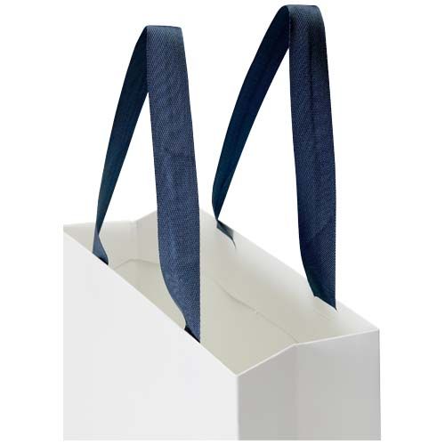 Bolsa de papel Smartfold de 210 g/m² con asas de cinta y laminado mate - 24 x 10 x 32 cm