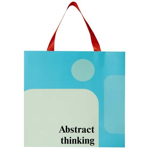 Bolsa de papel Smartfold de 210 g/m² con asas de cinta y laminado mate - 31 x 12 x 31 cm
