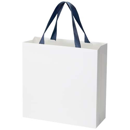 Bolsa de papel Smartfold de 210 g/m² con asas de cinta y laminado mate - 31 x 12 x 31 cm
