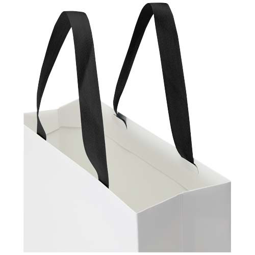 Bolsa de papel Smartfold de 210 g/m² con asas de cinta y laminado mate - 31 x 12 x 31 cm
