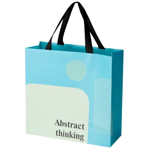 Bolsa de papel Smartfold de 210 g/m² con asas de cinta y laminado mate - 31 x 12 x 31 cm