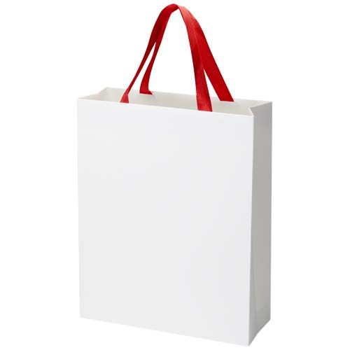 Bolsa de papel Smartfold de 210 g/m² con asas de cinta y laminado mate - 31 x 12 x 39 cm