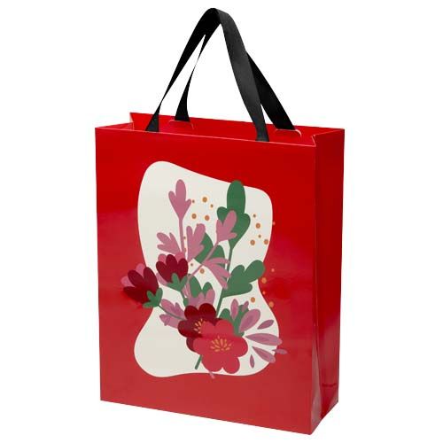 Bolsa de papel Smartfold de 210 g/m² con asas de cinta y laminado mate - 31 x 12 x 39 cm