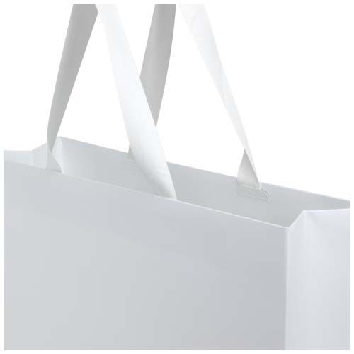 Bolsa de papel Smartfold de 210 g/m² con asas de cinta y laminado mate - 42 x 12 x 35 cm