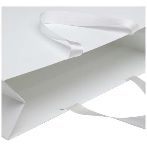 Bolsa de papel Smartfold de 210 g/m² con asas de cinta y laminado mate - 42 x 12 x 35 cm