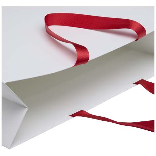 Bolsa de papel Smartfold de 210 g/m² con asas de cinta y laminado mate - 42 x 12 x 35 cm
