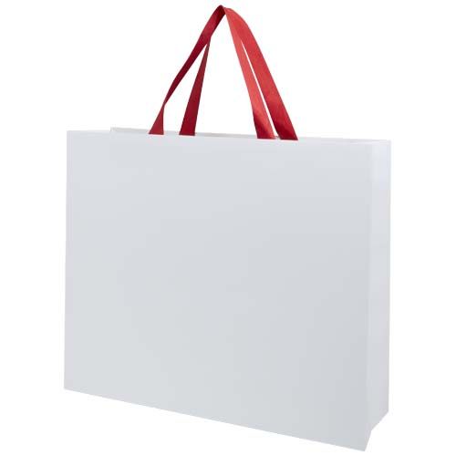 Bolsa de papel Smartfold de 210 g/m² con asas de cinta y laminado mate - 42 x 12 x 35 cm